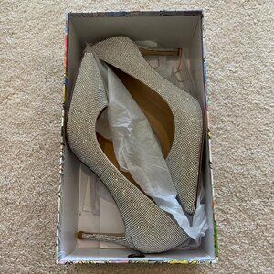 Jeffrey Campbell sparkly rhinestone pumps NWT in box size 8.5. Cinderella shoes!